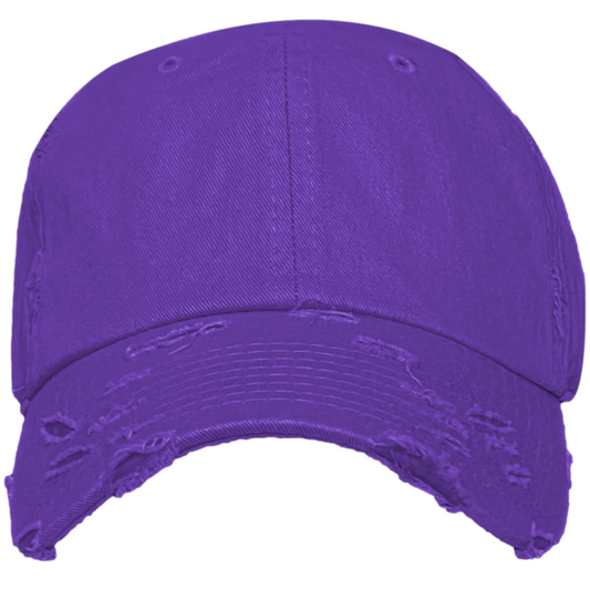 Blank Dad Hat - Purple Distressed Baseball Cap